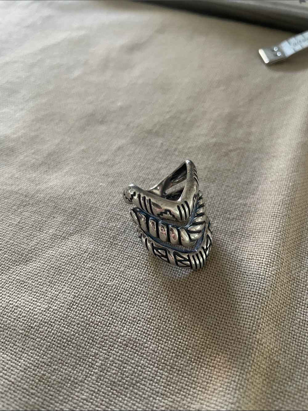 Carolyn Pollack / American West sterling triple row  chevron ring. RARE